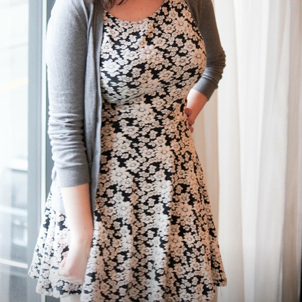 Floral fit and flare dress